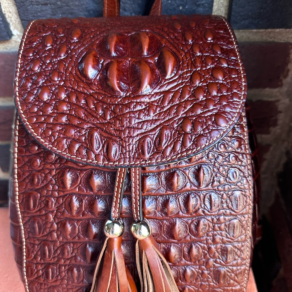 Pijushi faux croc leather backpack